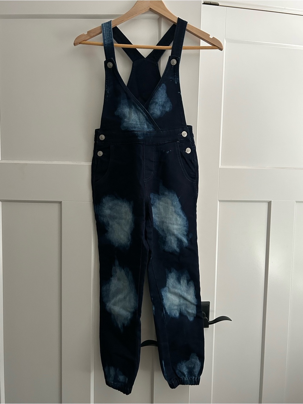 Kids Tie-Dye Navy Blue Overalls One-Piece